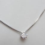 18 carati Oro bianco - Collana con pendente - 0.25 ct Diamante