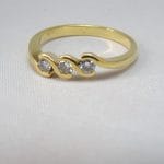 Anello trilogy diamanti 0.18ct
